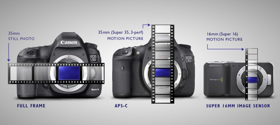 Frame Size comparison of different camera formats